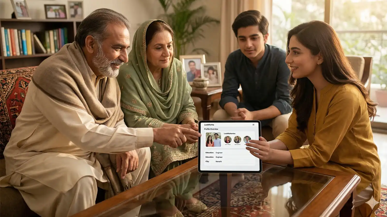 Pakistani family discussion